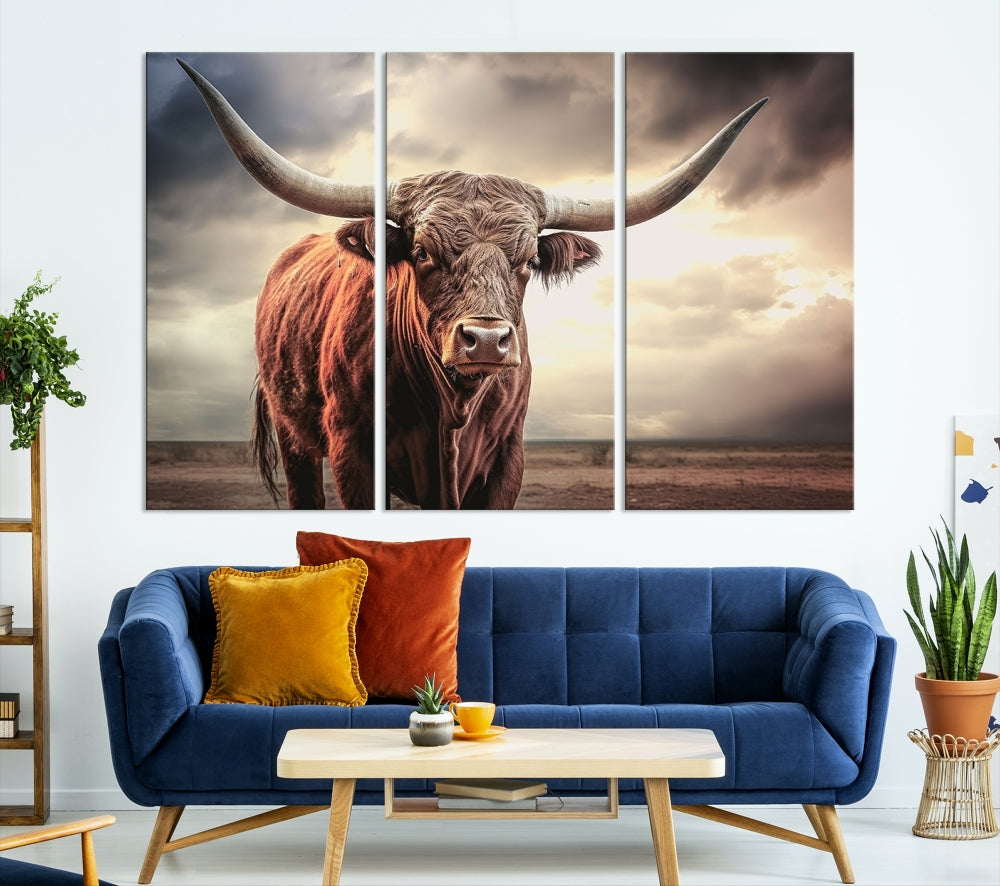 Highland Cow Canvas Wall Art Farmhouse Decor Cow Black White Print Rustic Wall Decor Animals Painting Scottish Cow Wall Art