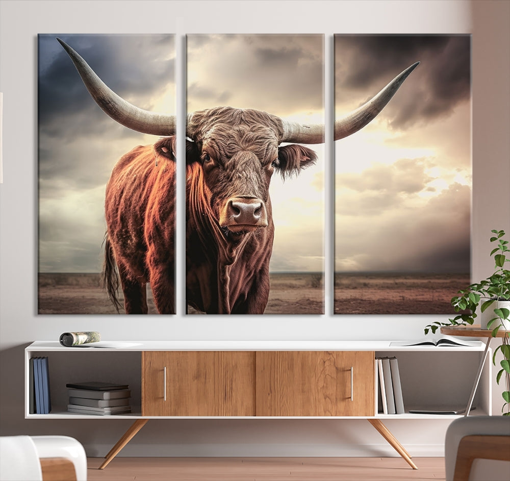 Highland Cow Canvas Wall Art Farmhouse Decor Cow Black White Print Rustic Wall Decor Animals Painting Scottish Cow Wall Art