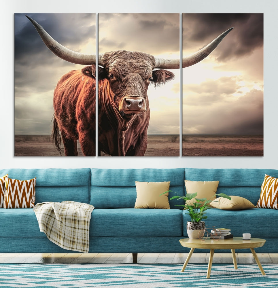 Highland Cow Canvas Wall Art Farmhouse Decor Cow Black White Print Rustic Wall Decor Animals Painting Scottish Cow Wall Art