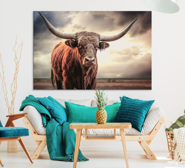 Highland Cow Canvas Wall Art Farmhouse Decor Cow Black White Print Rustic Wall Decor Animals Painting Scottish Cow Wall Art