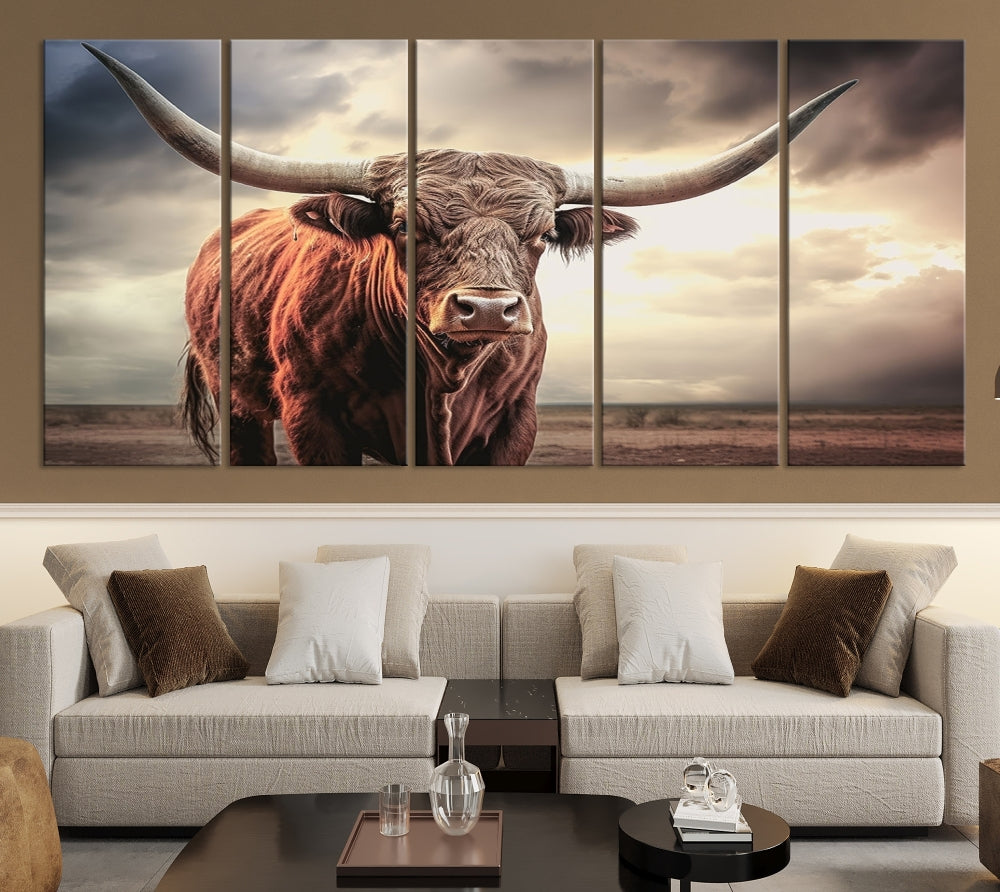 Highland Cow Canvas Wall Art Farmhouse Decor Cow Black White Print Rustic Wall Decor Animals Painting Scottish Cow Wall Art