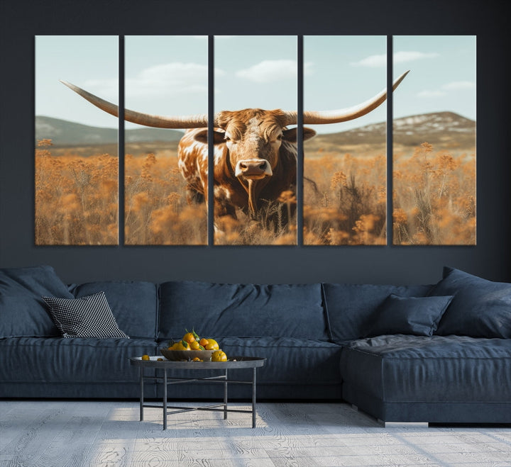 Highland Cow Canvas Wall Art Farmhouse Decor Cow Black White Print Rustic Wall Decor Animals Painting Scottish Cow Wall Art