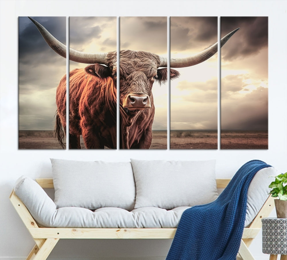 Highland Cow Canvas Wall Art Farmhouse Decor Cow Black White Print Rustic Wall Decor Animals Painting Scottish Cow Wall Art