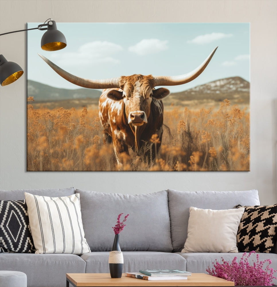 Highland Cow Canvas Wall Art Farmhouse Decor Cow Black White Print Rustic Wall Decor Animals Painting Scottish Cow Wall Art