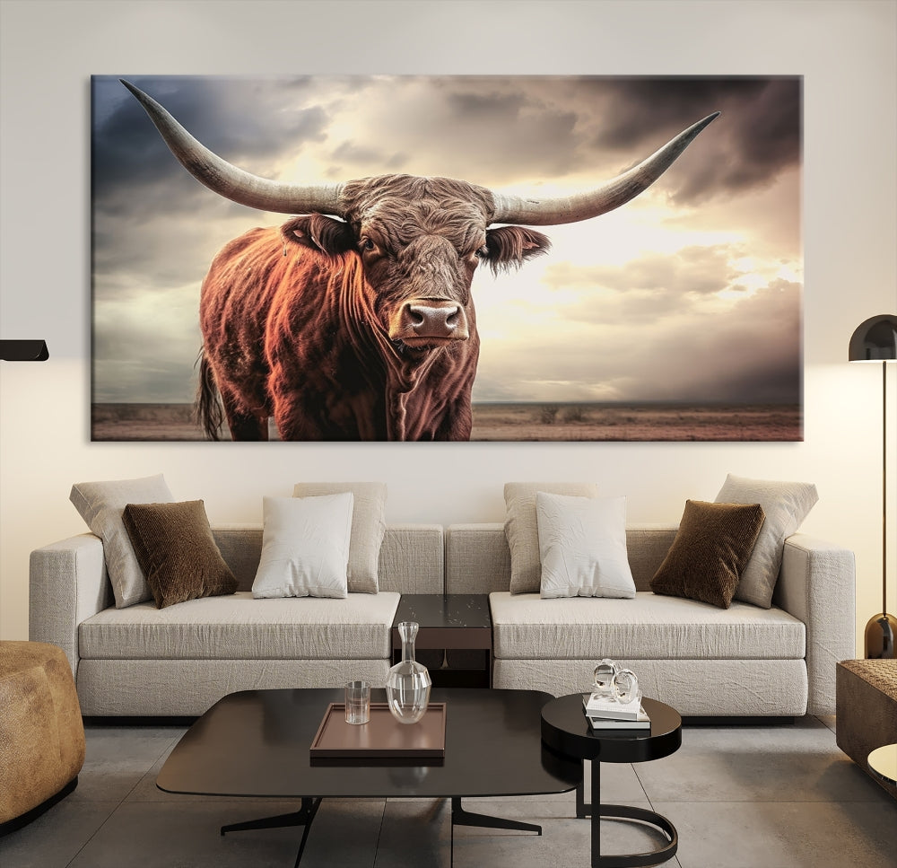 Highland Cow Canvas Wall Art Farmhouse Decor Cow Black White Print Rustic Wall Decor Animals Painting Scottish Cow Wall Art