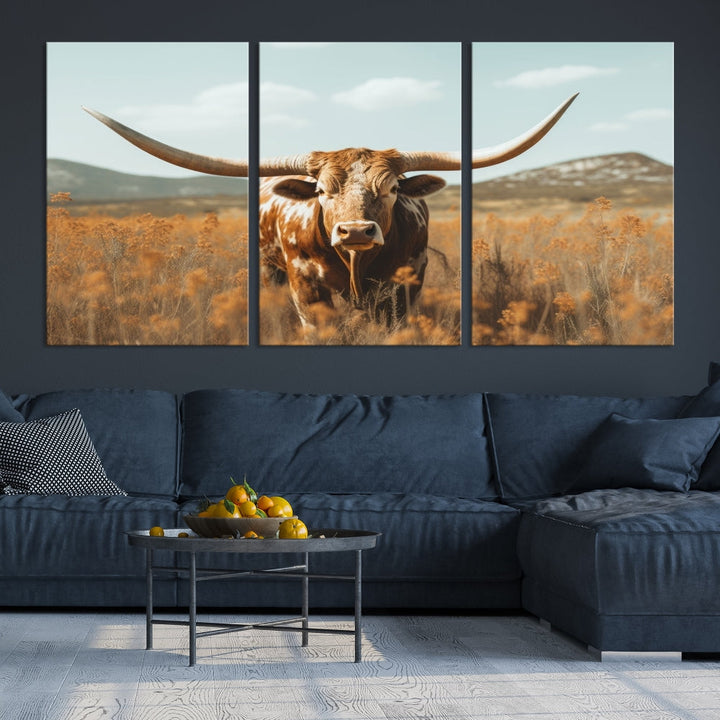 Highland Cow Canvas Wall Art Farmhouse Decor Cow Black White Print Rustic Wall Decor Animals Painting Scottish Cow Wall Art