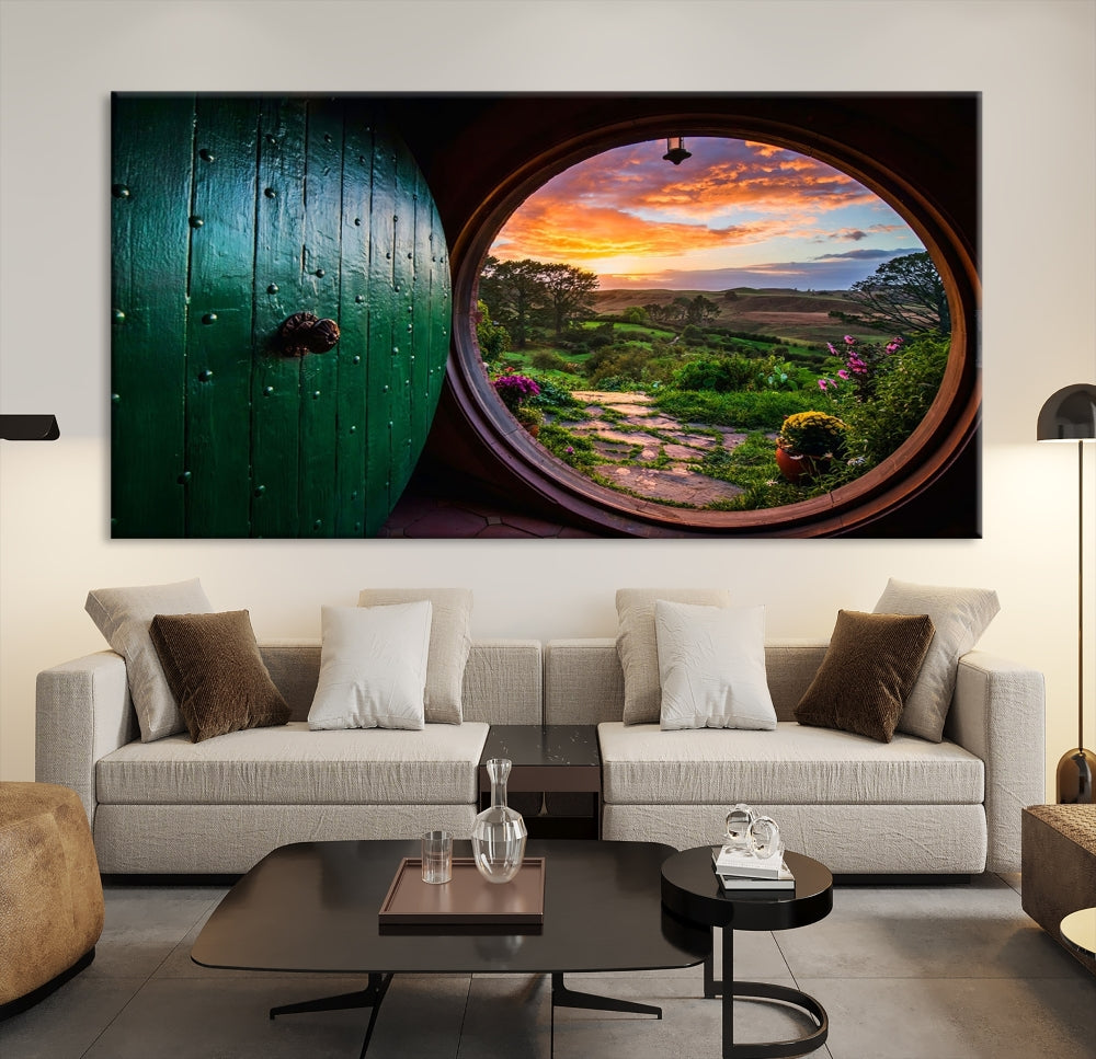 Hobbit Hole Movie Canvas Art Print Bag End Tolkie Wall Art Print