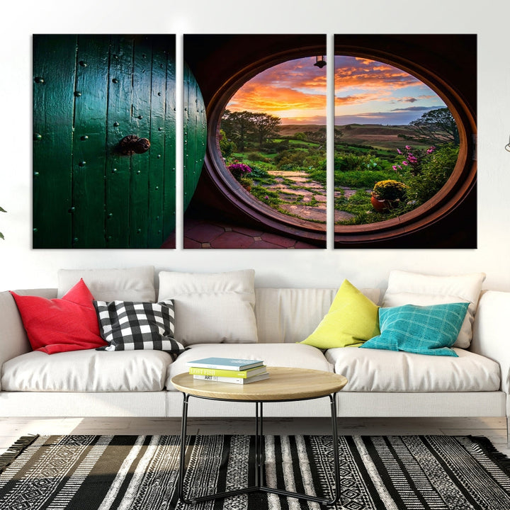 Hobbit Hole Movie Canvas Art Print Bag End Tolkie Wall Art Print