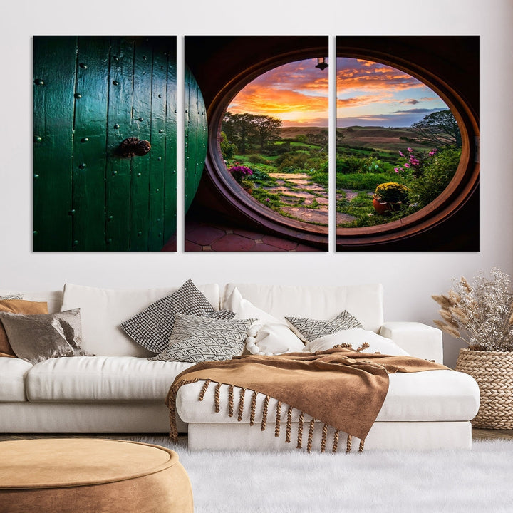 Hobbit Hole Movie Canvas Art Print Bag End Tolkie Wall Art Print