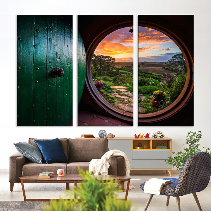 Hobbit Hole Movie Canvas Art Print Bag End Tolkie Wall Art Print