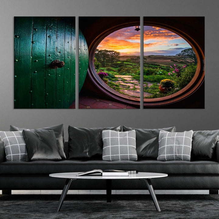 Hobbit Hole Movie Canvas Art Print Bag End Tolkie Wall Art Print