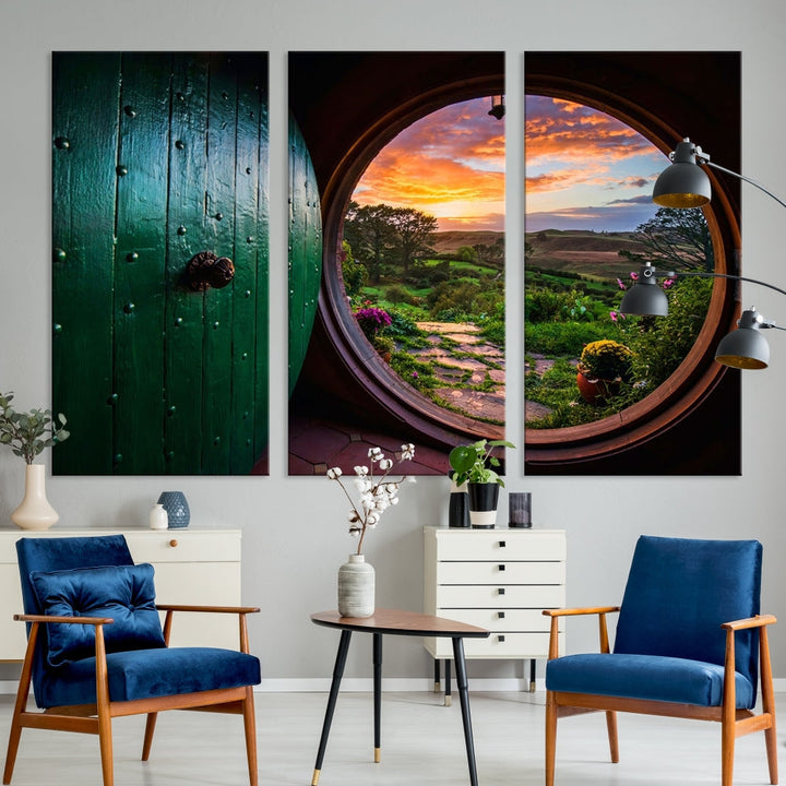 Hobbit Hole Movie Canvas Art Print Bag End Tolkie Wall Art Print