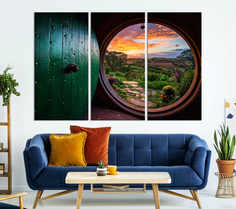 Hobbit Hole Movie Canvas Art Print Bag End Tolkie Wall Art Print