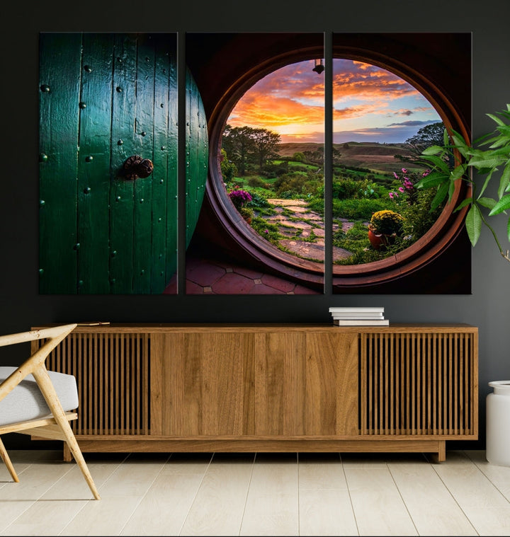 Hobbit Hole Movie Canvas Art Print Bag End Tolkie Wall Art Print