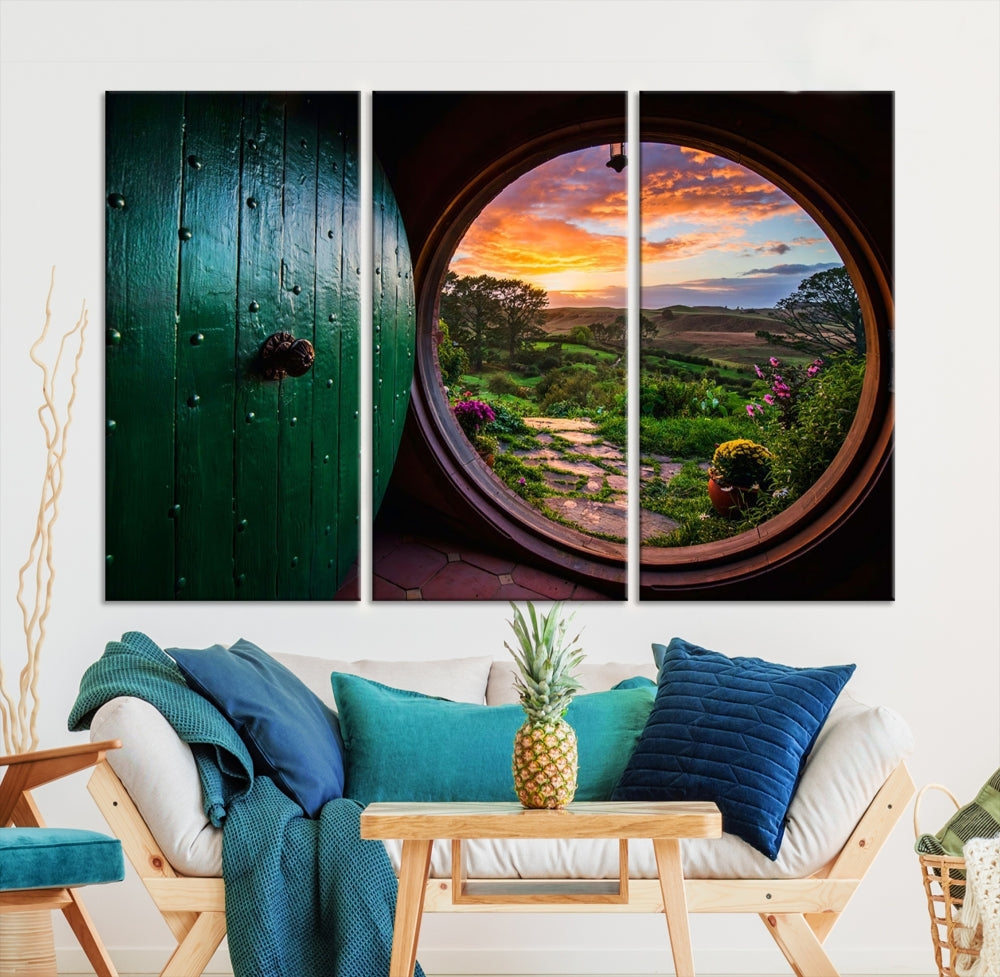 Hobbit Hole Movie Canvas Art Print Bag End Tolkie Wall Art Print