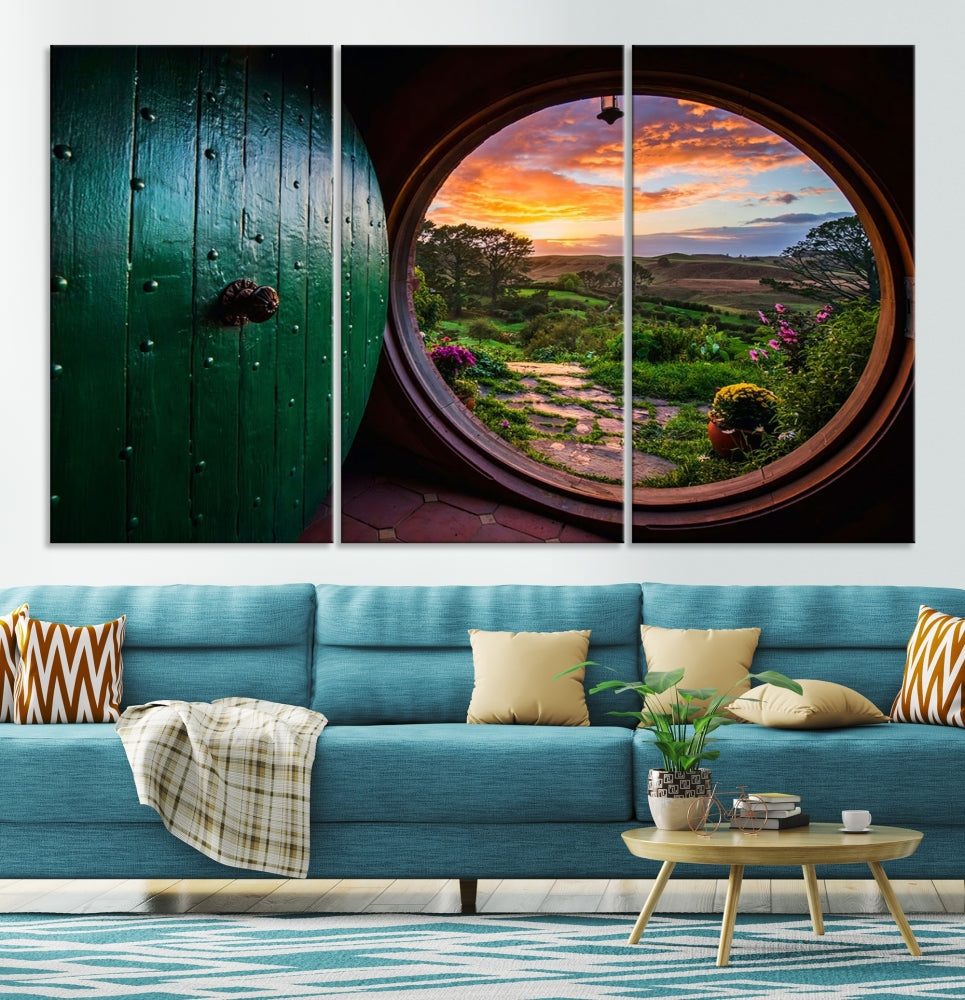 Hobbit Hole Movie Canvas Art Print Bag End Tolkie Wall Art Print