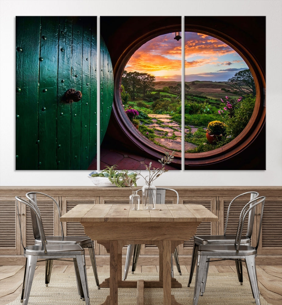 Hobbit Hole Movie Canvas Art Print Bag End Tolkie Wall Art Print