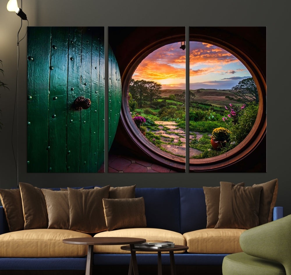 Hobbit Hole Movie Canvas Art Print Bag End Tolkie Wall Art Print