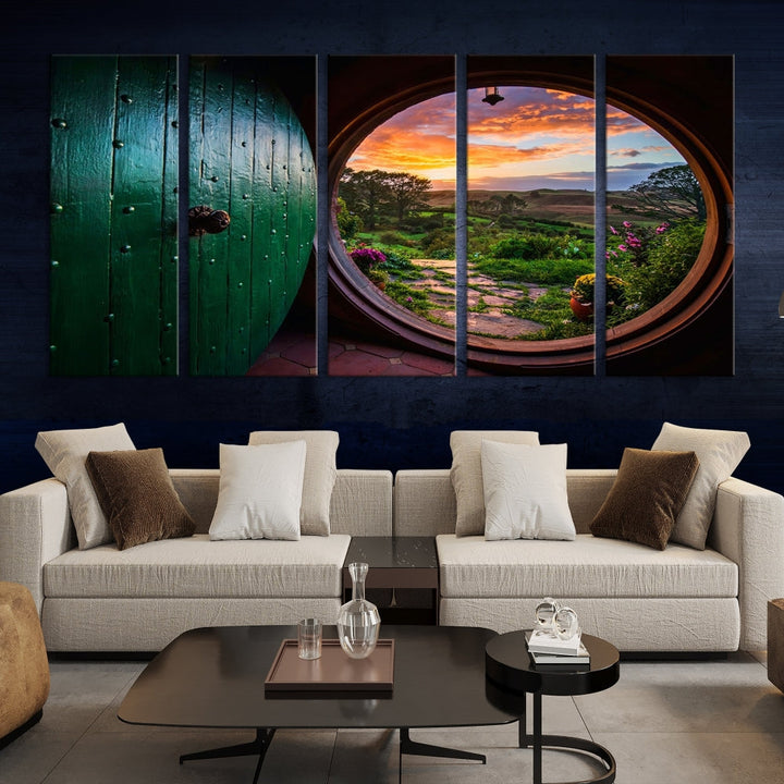 Hobbit Hole Movie Canvas Art Print Bag End Tolkie Wall Art Print