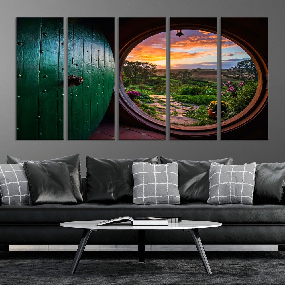 Hobbit Hole Movie Canvas Art Print Bag End Tolkie Wall Art Print