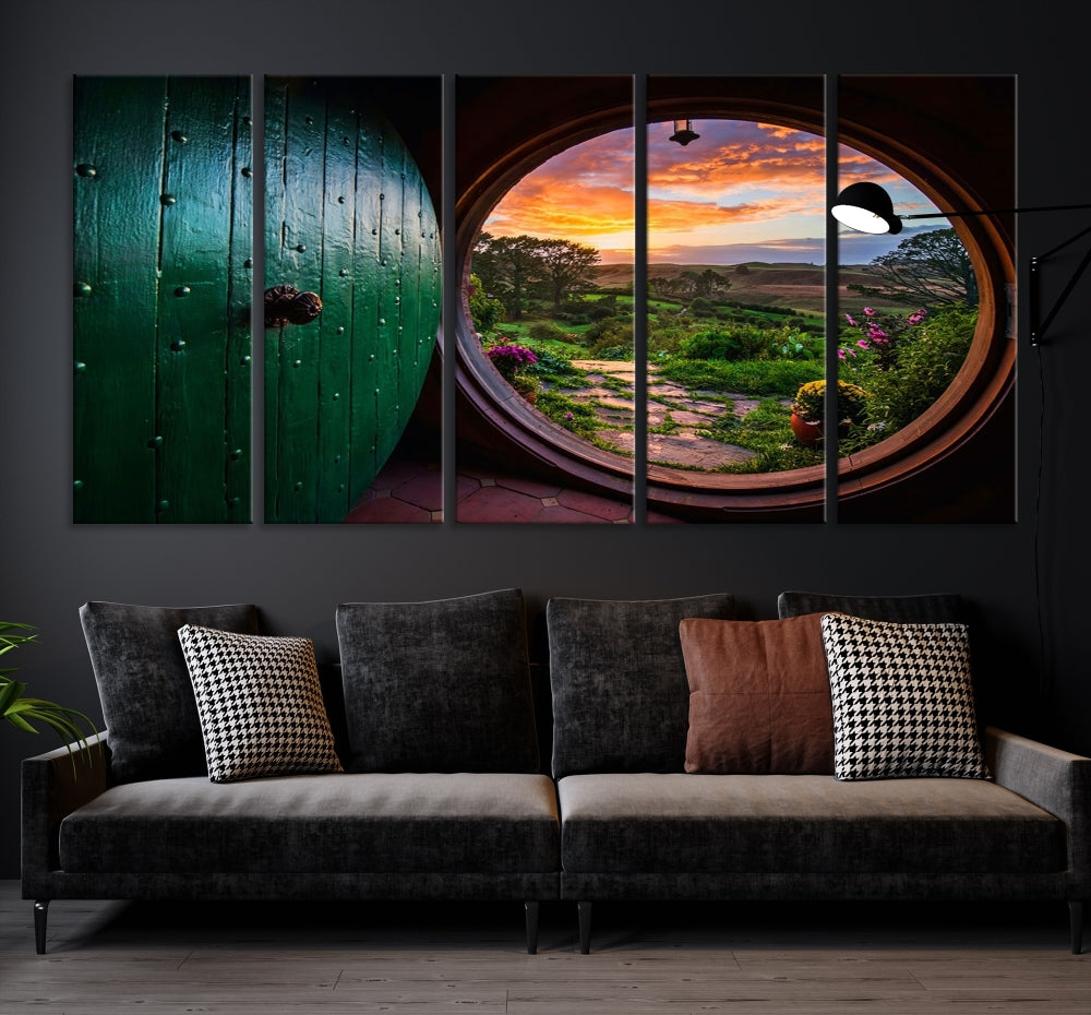 Hobbit Hole Movie Canvas Art Print Bag End Tolkie Wall Art Print