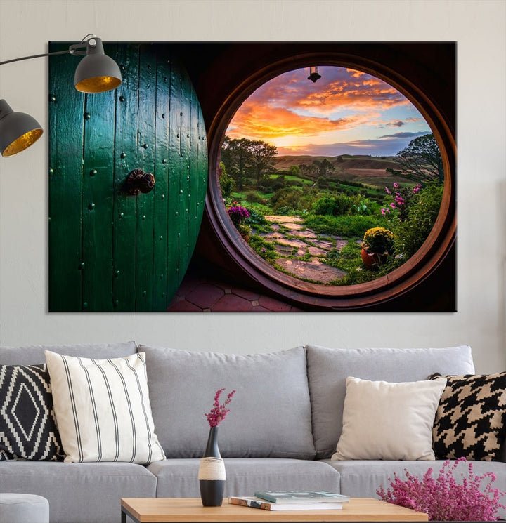 Hobbit Hole Movie Canvas Art Print Bag End Tolkie Wall Art Print