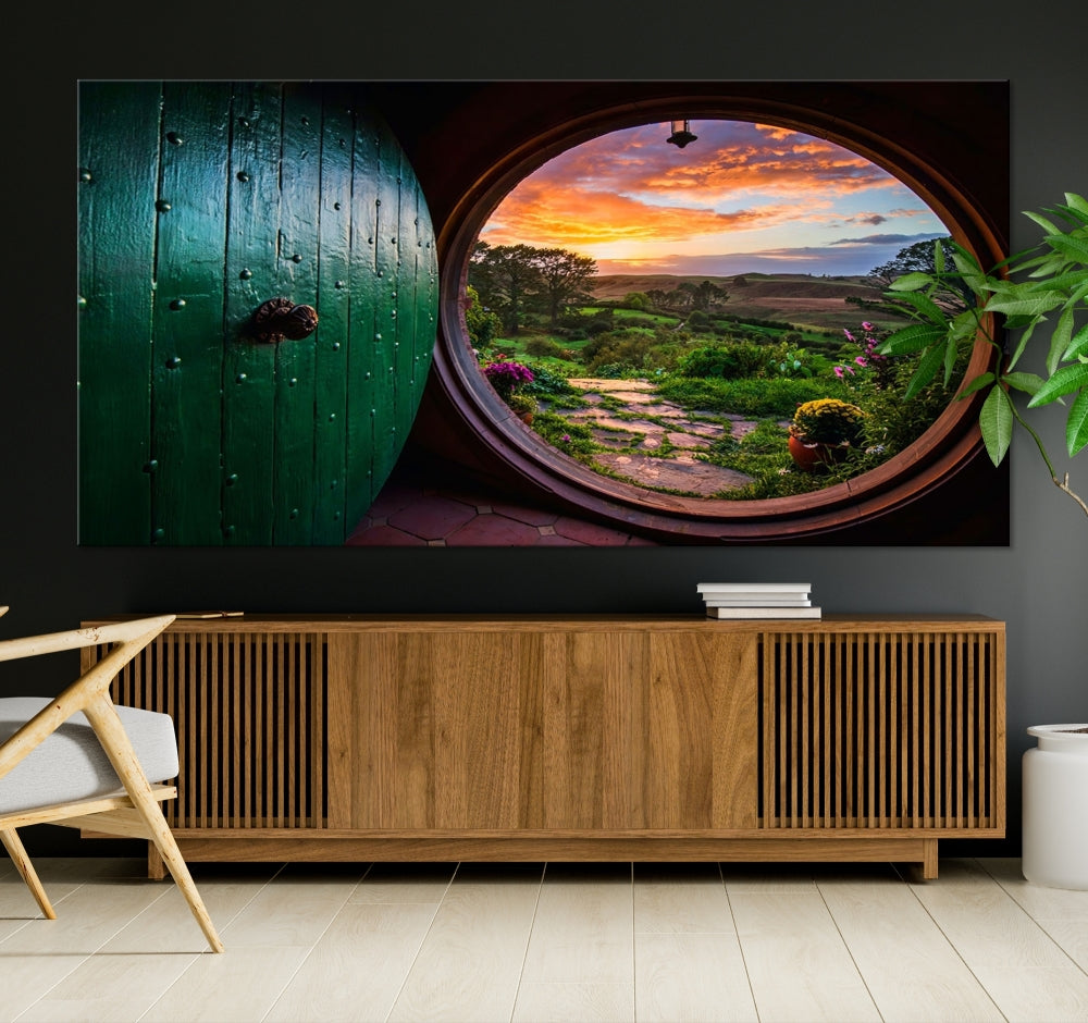 Hobbit Hole Movie Canvas Art Print Bag End Tolkie Wall Art Print