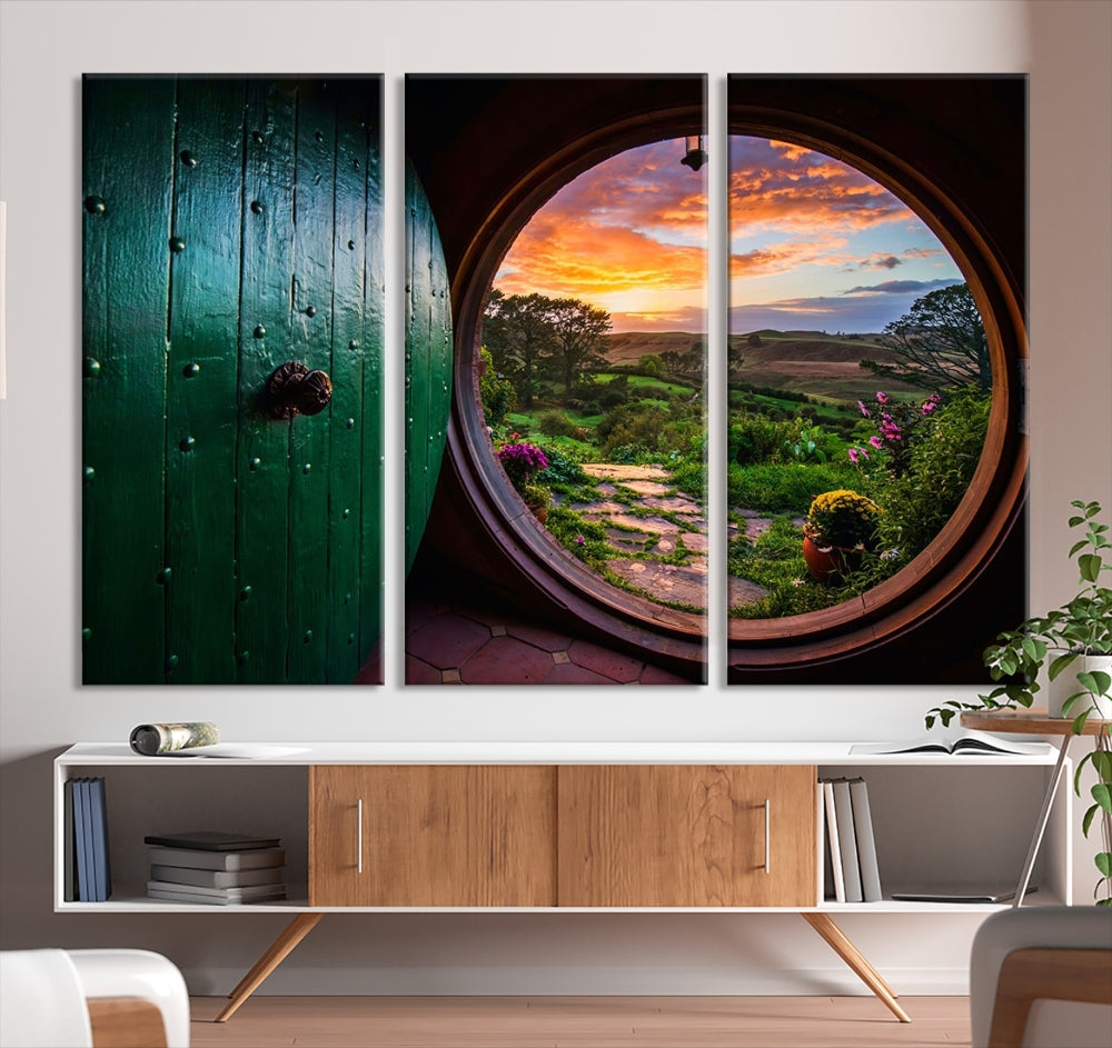 Hobbit Hole Movie Canvas Art Print Bag End Tolkie Wall Art Print