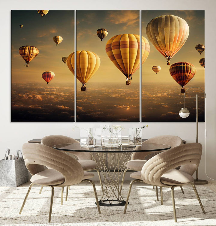 Hot Balloon Wall Art Canvas Print, Cappadocia Balloon Landscape Print