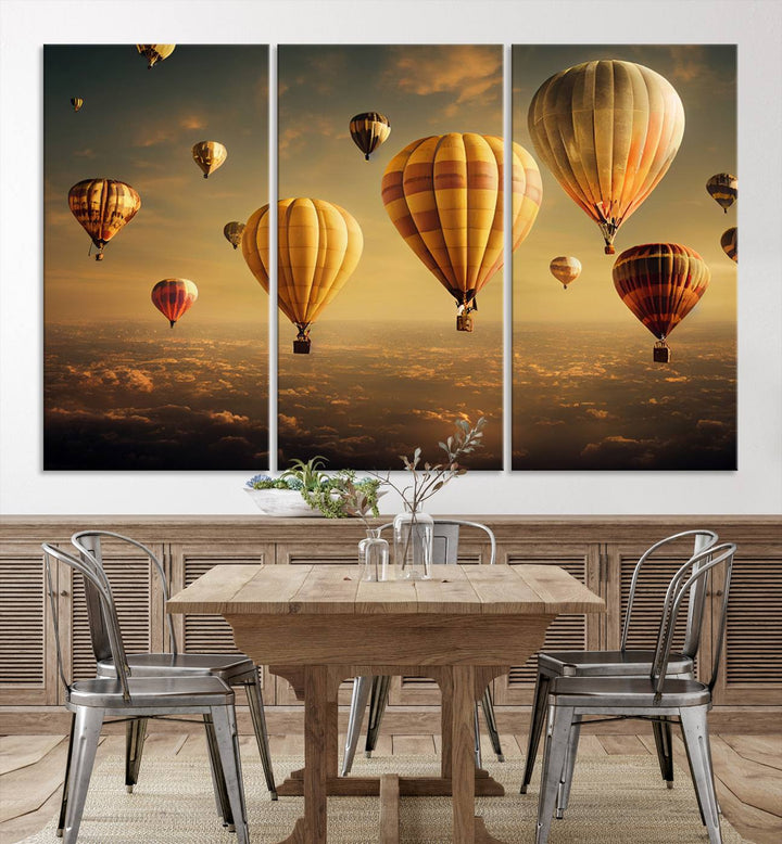 Hot Balloon Wall Art Canvas Print, Cappadocia Balloon Landscape Print