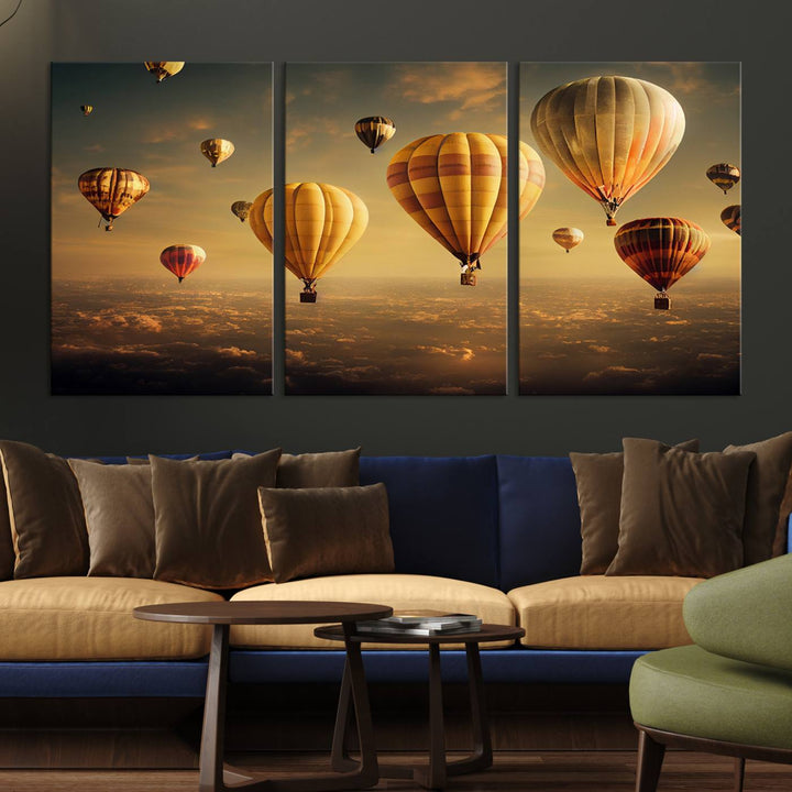 Hot Balloon Wall Art Canvas Print, Cappadocia Balloon Landscape Print