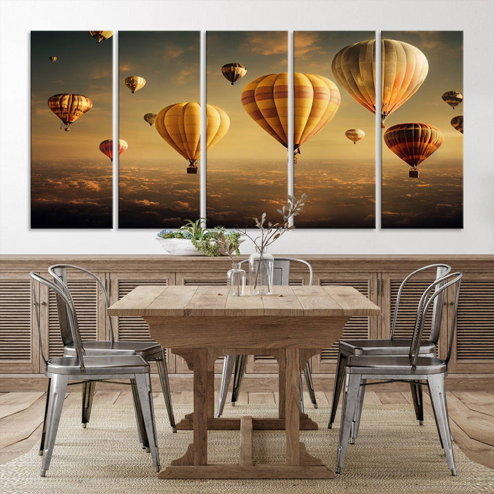 Hot Balloon Wall Art Canvas Print, Cappadocia Balloon Landscape Print