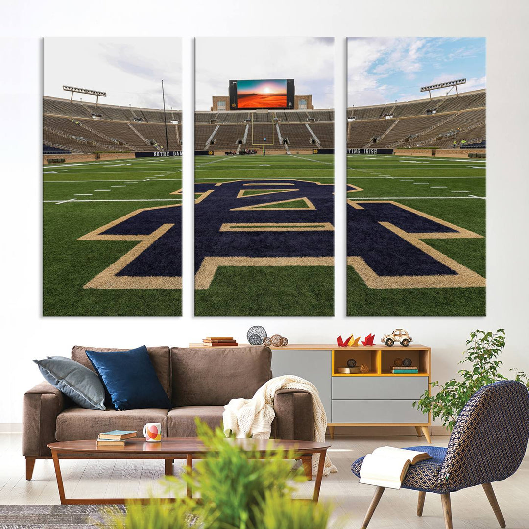 Indiana Notre Dame Stadium Wall Art Canvas Print