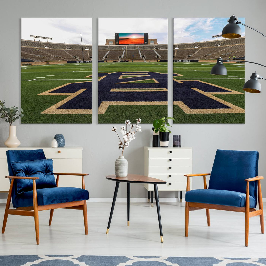 Indiana Notre Dame Stadium Wall Art Canvas Print