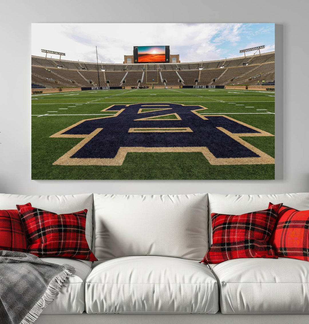 Indiana Notre Dame Stadium Wall Art Canvas Print