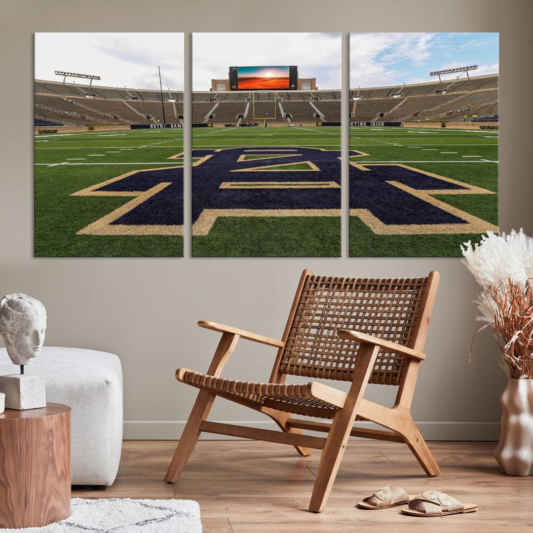 Indiana Notre Dame Stadium Wall Art Canvas Print