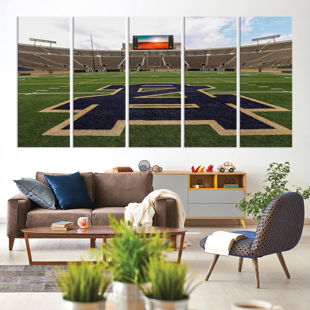 Indiana Notre Dame Stadium Wall Art Canvas Print