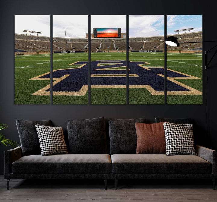 Indiana Notre Dame Stadium Wall Art Canvas Print