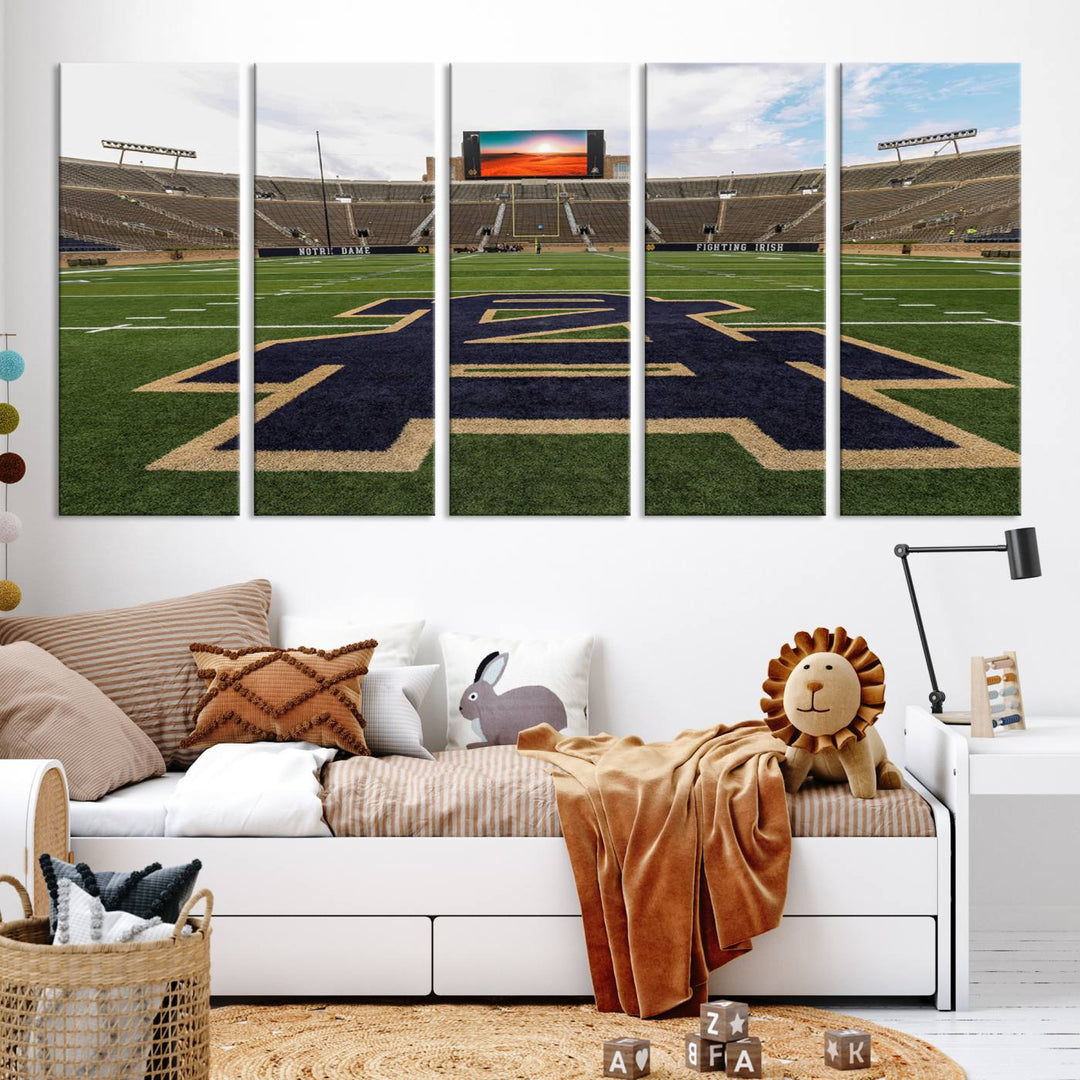 Indiana Notre Dame Stadium Wall Art Canvas Print