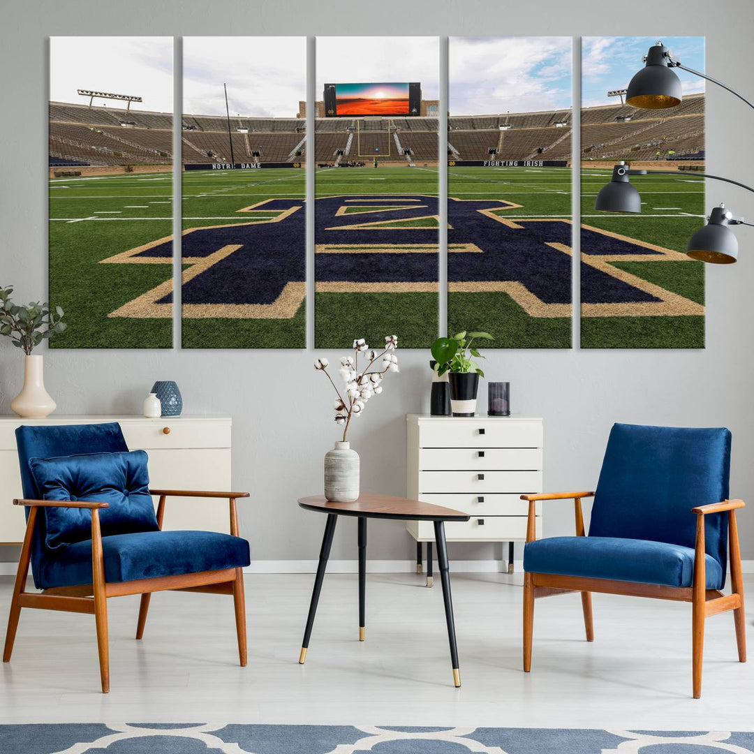 Indiana Notre Dame Stadium Wall Art Canvas Print