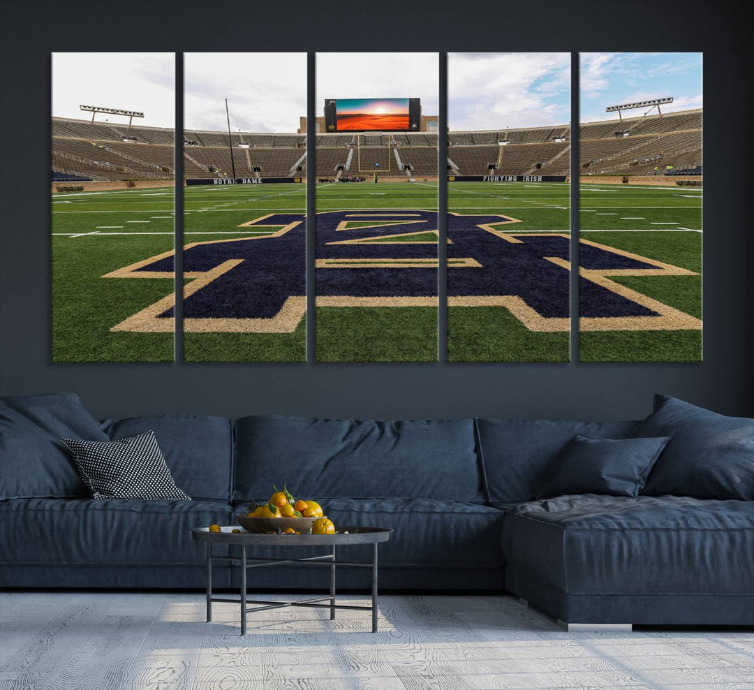 Indiana Notre Dame Stadium Wall Art Canvas Print