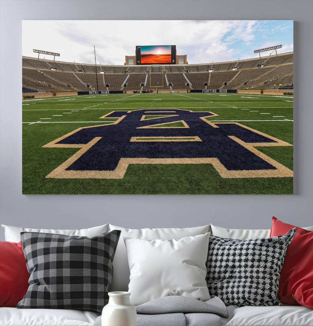 Indiana Notre Dame Stadium Wall Art Canvas Print