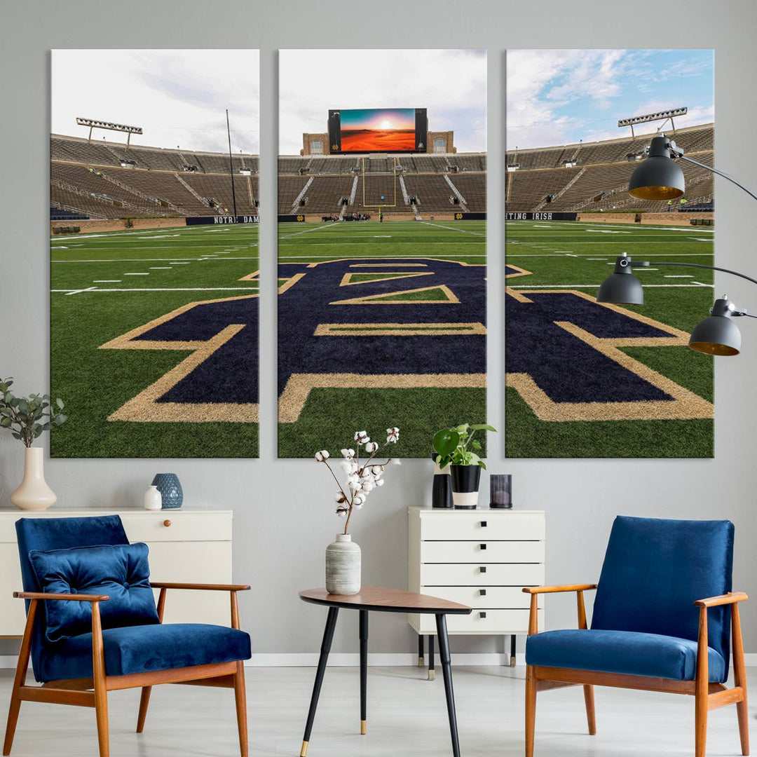 Indiana Notre Dame Stadium Wall Art Canvas Print