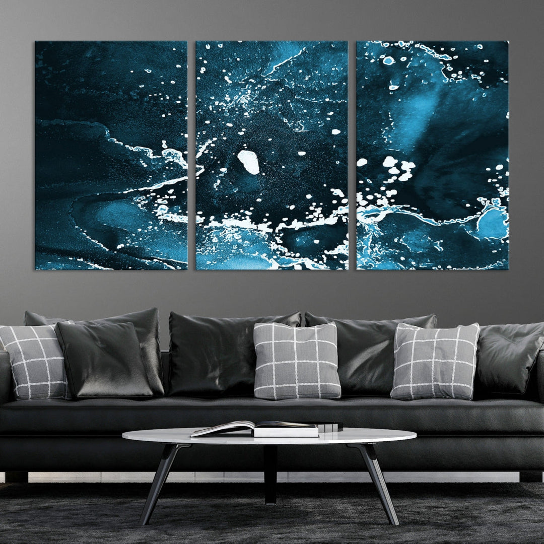 Ink Splash Modern Canvas Painting Large Wall Art Canvas Print