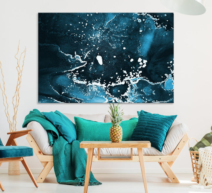 Ink Splash Modern Canvas Painting Large Wall Art Canvas Print