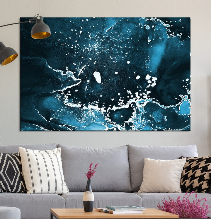 Ink Splash Modern Canvas Painting Large Wall Art Canvas Print