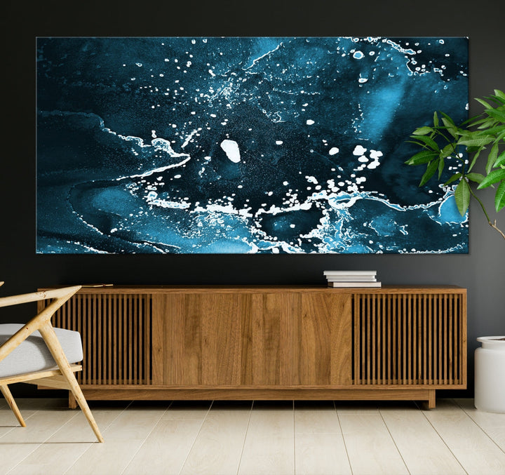 Ink Splash Modern Canvas Painting Large Wall Art Canvas Print