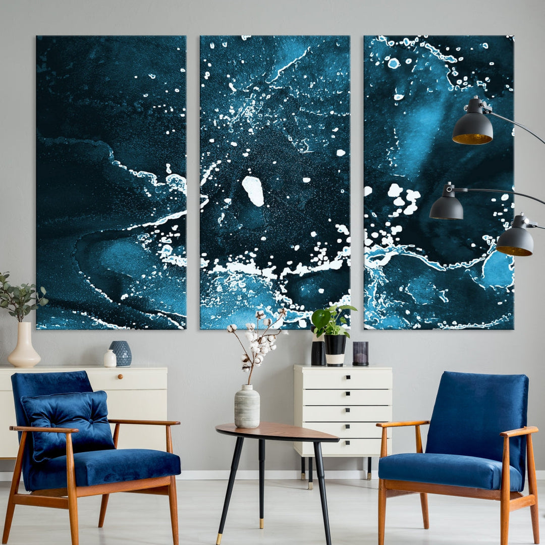 Ink Splash Modern Canvas Painting Large Wall Art Canvas Print