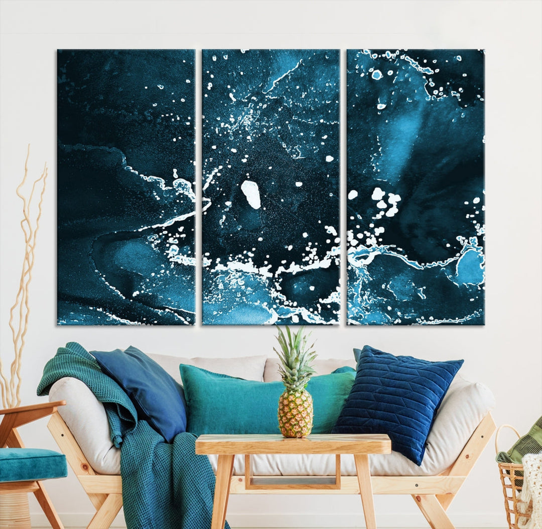 Ink Splash Modern Canvas Painting Large Wall Art Canvas Print