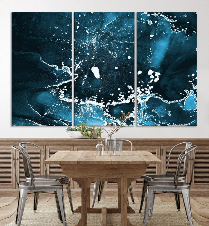 Ink Splash Modern Canvas Painting Large Wall Art Canvas Print